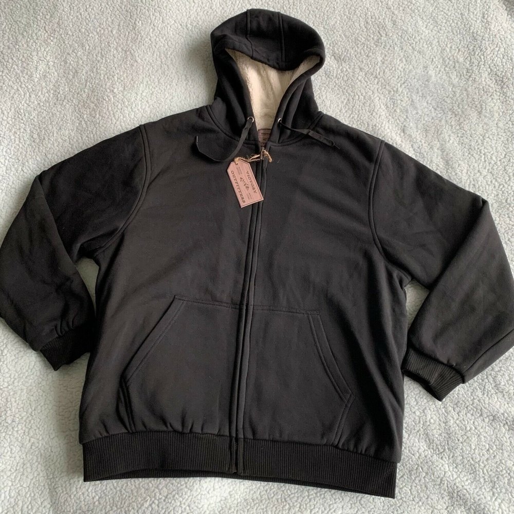 Victory Outfitters Men's Fleece Zip Up Hoodie with Soft Berber Lining S /XL